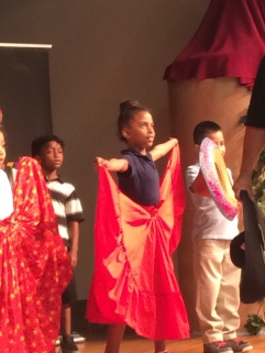 First grader Lorelei Ramphal danced and celebrated Mexican culture.